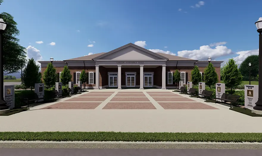 NPHC plaza pavers in front of GAH